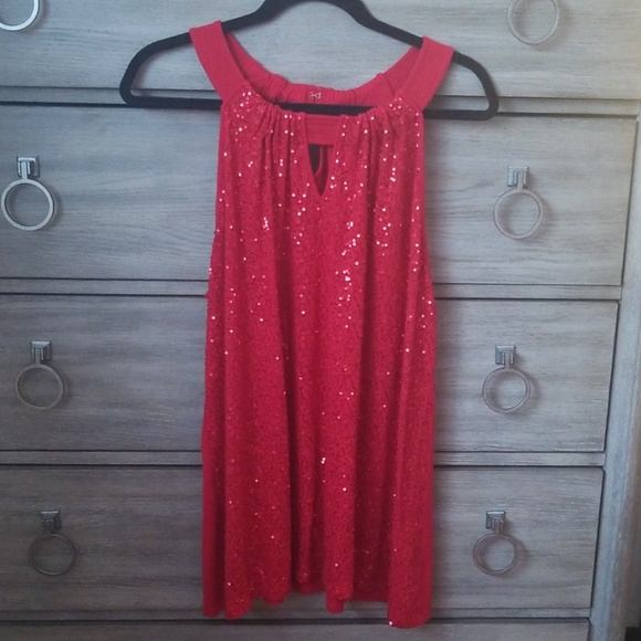 INC International Concepts Tops - 💋Stunning Red Glitter Tank